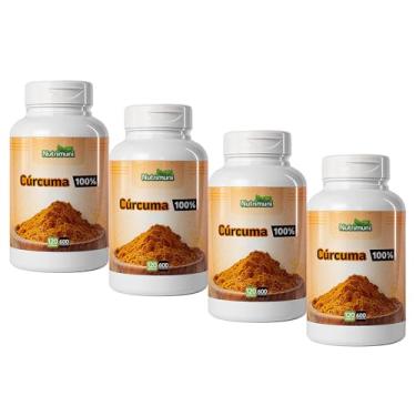 Imagem de Cúrcuma Pura 4 Potes 480 Cápsulas Gelatina De 600mg (480)