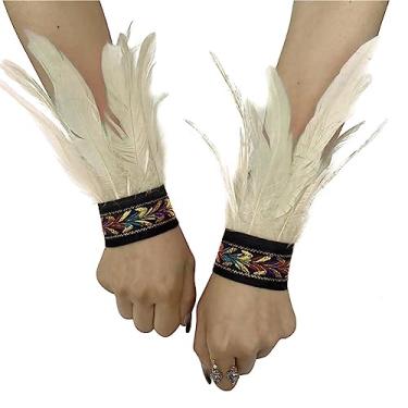 Imagem de Pulseiras de penas, 1 par de algemas de pulso de penas, pulseiras de tapa de penas, decoração de pulseira, fantasia, festa à fantasia/417