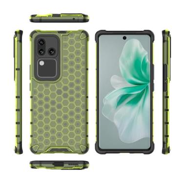 Imagem de Pzwoxukhov Capa compatível com Vivo V30/V30 Pro e S18/S18 Pro, capa antiqueda com absorção de impacto em favo de mel - verde