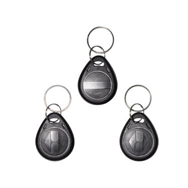 Imagem de Etiquetas de chave de cartão de identificação de proximidade RFID de 125 kHz gravável e regravável T5577 (pacote com 3) (preto)