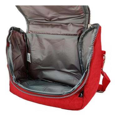 Imagem de Lancheira Bolsa Térmica Vermelha Juvenil Escolar Marmita