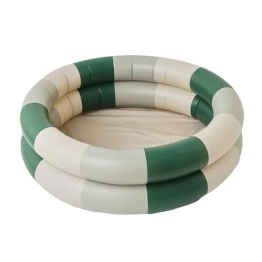 Imagem de Piscina de Bolinhas Inflável para Crianças, Piscina de Formato Redondo Com Cerca de Segurança, PVC à Prova de Vazamentos Interno e Externo, para Crianças Com Brinquedos de (Verde)