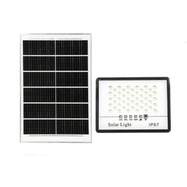 Imagem de HYZHANHONG Outdoor solar floodlight, 300W, holofote IP67 impermeável com controle remoto LED luz de segurança solar, jardim, garagem de rua painel solar luz