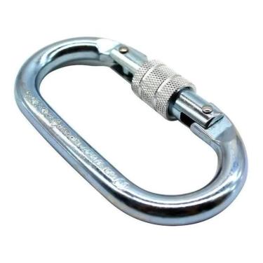 Imagem de Mosquetão Aço Oval Rosca 25Kn Ce En Uiaa