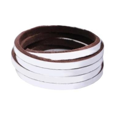 Imagem de IEUDNS Fita de vedação de escova à prova de poeira, à prova d'água e vento, 10 metros, fita de vedação para porta de janela, para guarda-roupa, porta, Marrom