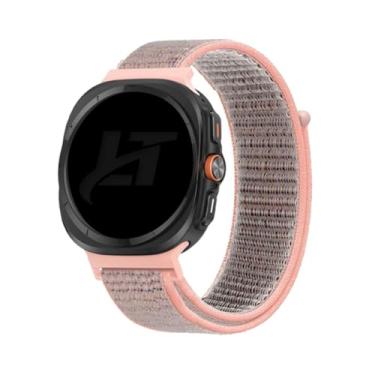 Imagem de Pulseira Nylon Loop LTimports compativel com Galaxy Watch Ultra LTE 47mm Sm-L705 / Sm-L705F (LT-Areia-rose)