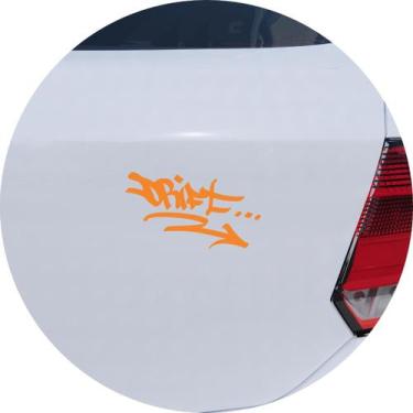 Imagem de Adesivo de Carro Drifit Graffiti Pichador - Melhor Adesivo, Laranja