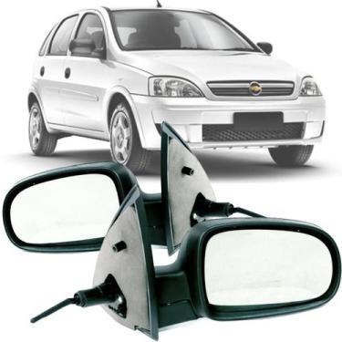 Imagem de Par Kit Retrovisor Lateral Chevrolet Corsa Montana 2002 2003 2004 2005