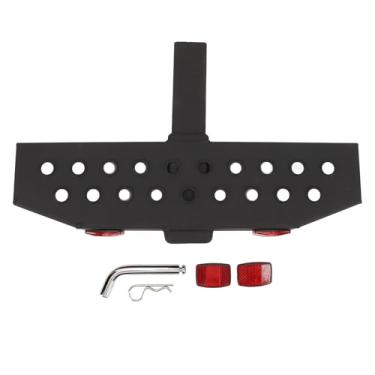 Imagem de Hitch Step Steel 600lbs Hitch Mount Bump Step Protetor de Trailer Traseiro Com Pino de Engate de 5/8 pol. e Faixa Reflexiva para Carro SUV Caminhonete RV