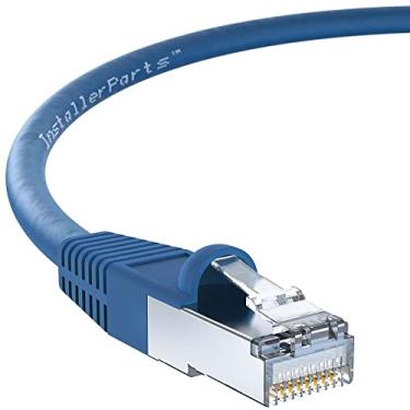 Imagem de InstallerParts (Pacote com 10 cabos Ethernet CAT6 blindado (SSTP/SFTP) inicializado 2 FT - Azul - Série Profissional - Cabo de rede de 10 Gigabit/seg/Internet de alta velocidade, 550 MHZ