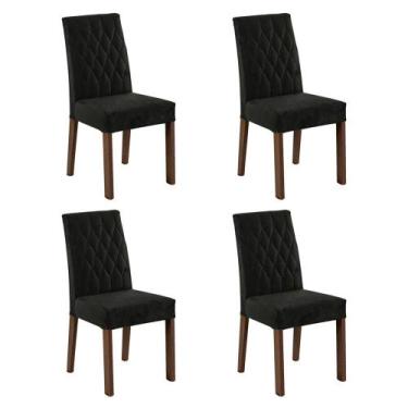 Imagem de Kit 4 Cadeiras de Jantar 4256 Madesa, Rustic/Oxford