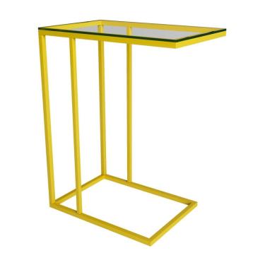 Imagem de Mesa Lateral Encaixe Elena Amarela