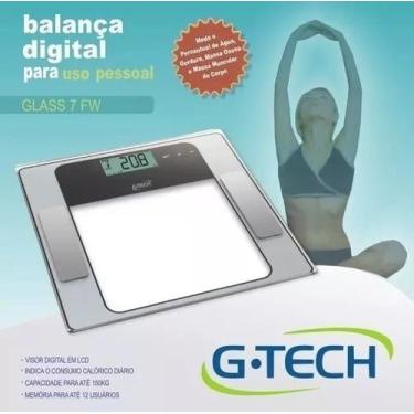 Imagem de Balança Corporal Digital De Bioimpedância G-tech Glass 7 Fw