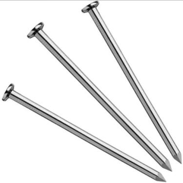 Imagem de Prego com cabeça 17x27 com cabeça pacote de 1kg aço galvanizado - GERD