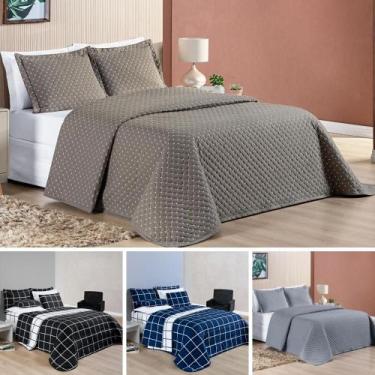 Imagem de cobre leito king size matelado dupla face micropercal 200 fios estampa