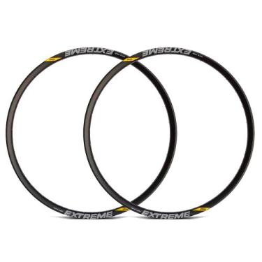 Imagem de Kit 2 Aros Rodas 26/32 Furos Tubeless Ready Valvula Presta Mtb Cross C