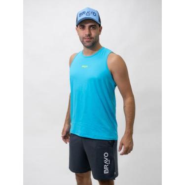 Imagem de Regata Dry Cool Bravo Training Masculina Azul Claro, XG