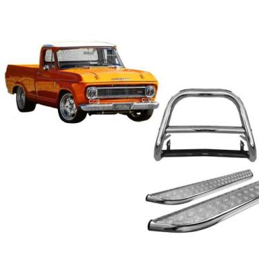 Imagem de Kit Quebra Mato C/Barra Estribo Chapa Cromado D10 - HOZZ