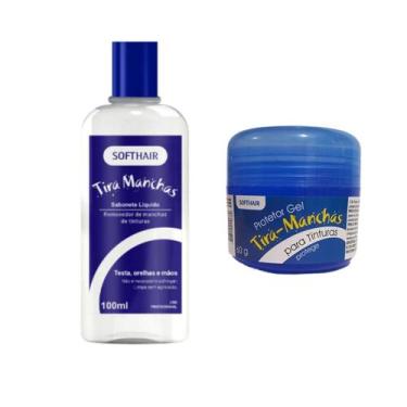 Imagem de Tira Manchas Soft Hair Tintura Cabelo Na Pele + Gel Protetor