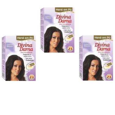 Imagem de Hene em Po Divina Dama 03x50gr Jaborandi ( Cores Incolor, Chocolate, P