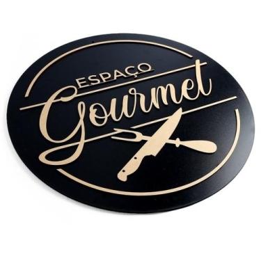Imagem de Placa Espaço Gourmet Cantinho Do Churrasco Churrasqueira Mdf - Yper Cr