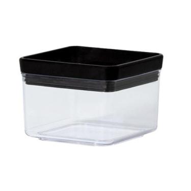 Imagem de Pote Hermético Acrílico Quadrado Lumini Empilhável C/ Tampa P/ Mantime