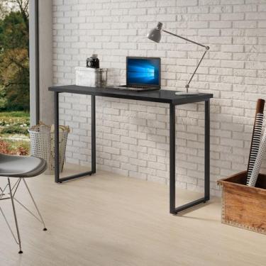 Imagem de mesa de estudo para quarto estilo industrial toda preta - Sonho da Mam