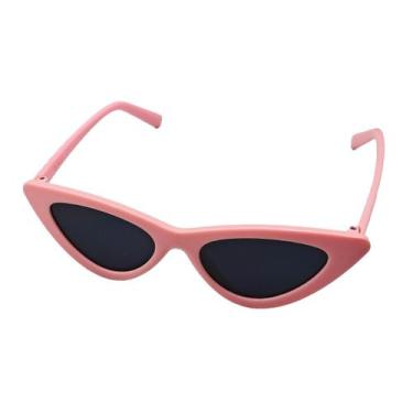 Imagem de Óculos De Sol Infantil Triangular Fofinho Lisa Moda Vintage Blogueira 