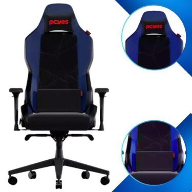 Imagem de Cadeira Gamer Ergonômica Sentinel Colbat Blue Com Base de Metal Apoio 