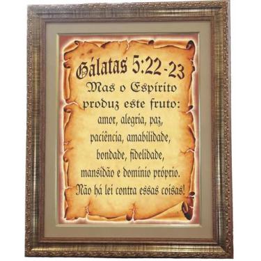 Imagem de Quadro Da Oração Gálatas 5, 22a23 ,mod. 01, 53x43cm. Angelus