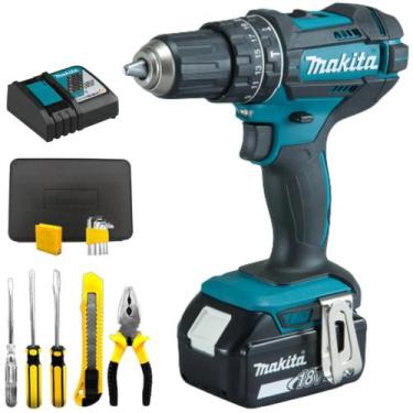 Imagem de Parafusadeira/Furadeira Dhp482 C/Bat+ Carreg e Kit Ferramen - MAKITA