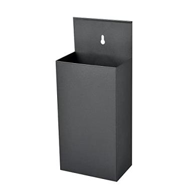 Imagem de Jumiok Captador de tampa de garrafa grande preto montado na parede garrafa de refrigerante de cerveja coletor balde com aberturas de drenagem ao ar livre