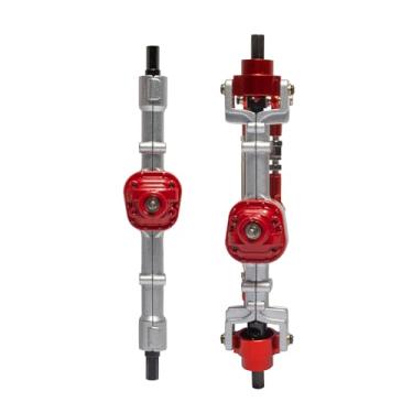 Imagem de Oisunt 2p Metal Axel Assembly Front Rear Spare Part for 1/12th MN D90 D91 D96 D99S MN90 MN96 MN99 MN99S FJ45 RC Car Upgrades, Bridge Shaft Steering Cup Rod Set Replacement Accessory (Silver)