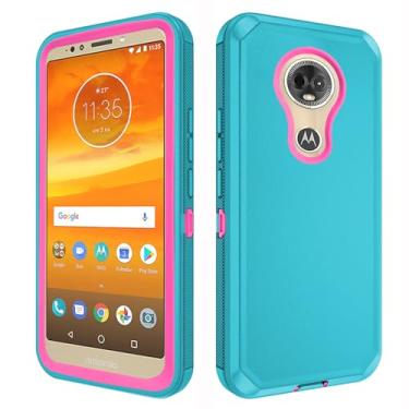 Imagem de Asuwish Capa de celular para Moto G7 Power/MotoG7 Supra/Moto7 Optimo Max/E5 Plus/E 5 Supra com protetor de tela híbrida à prova de choque Motorola E5+ 5E 5º MotoG7Power G 7 7G G7Power Verde claro