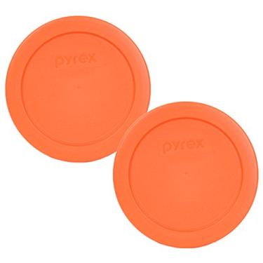 Imagem de Capa de armazenamento redonda Pyrex 2 xícaras #7200-PC para tigelas de vidro, Laranja, 2