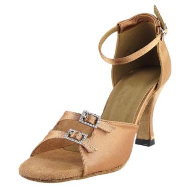 Imagem de Very Fine Tênis de dança feminino Clc1620 Salão Latino Salsa Tango Gala 3 polegadas Salto, Marrom, 38