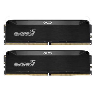 Imagem de OLOy DDR5 RAM 32 GB (2 x 16 GB) lâmina fina preta 6400 MHz CL32 1,35 V Gaming UDIMM (ND5U1664321BRLDA)