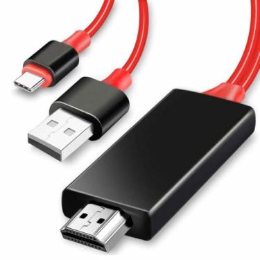 Imagem de Cabo de TV HDMI 1080P HD USB 3.1 Tipo-C MHL para compatível com Samsung Galaxy S8 9 MacBook Pro da Mastercables