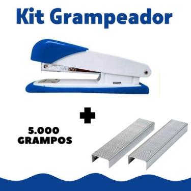 Imagem de Grampeador Papel Profissional Reforçado Em Aço Escritório + 5.000 Gram