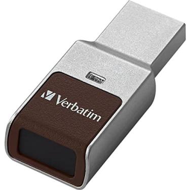 Imagem de 32 GB de impressão digital segura USB 3.0 com criptografia de hardware AES 256 – Prata