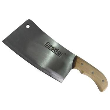 Imagem de Cutelo Tipo Artesanal Aço Manganês 8,5 Pol Full Tang Bestfer, Aço inox