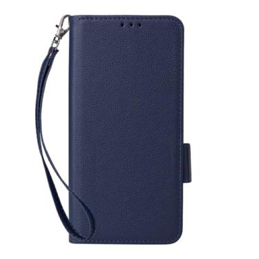 Imagem de Capas Compatível com MOTO G54 5G,Carteira de couro Flip Phone Case com slot para cartão.Fechamento Magnético.Estojo de telefone giratório Standable (Dark Blue)