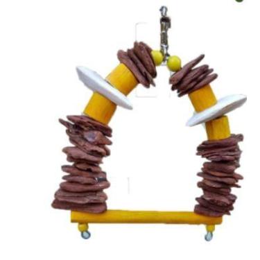 Imagem de Real brinquedos pet - brinquedo aves arco pinus colorido p