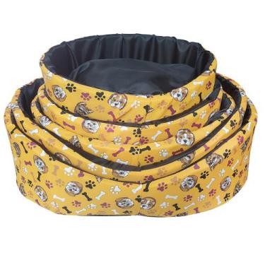 Imagem de Kit Cama Oval para Cães e Gatos MicroPet Cores Sortidas - 1ao5 (5unida