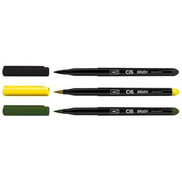 Imagem de Kit 03 Caneta Pincel Marcador CIS Brush Pen Escolha a Cor