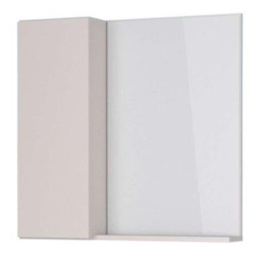 Imagem de Espelheira de Banheiro Nude em Madeira com Armarinho Linha 560 Cozimax