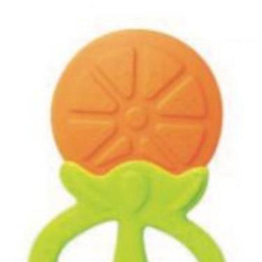 Imagem de Mordedor Em Silicone Formato Fruta Para Bebê (2339) - Nuga Baby, Laran