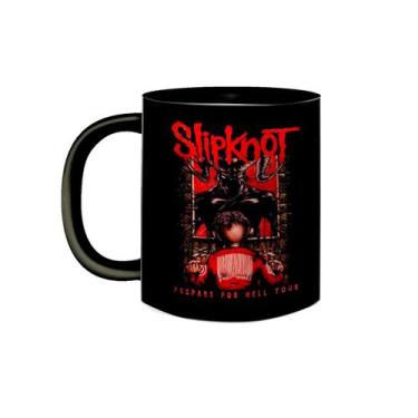 Imagem de Caneca de Porcelana Preta Banda Slipknot Old 1999 Metal Sic - VilelaGG