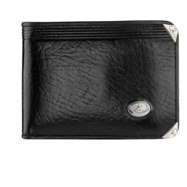 Imagem de Carteira Masculina Couro Mitty M2 Porta Cheques Cantoneira, Preto