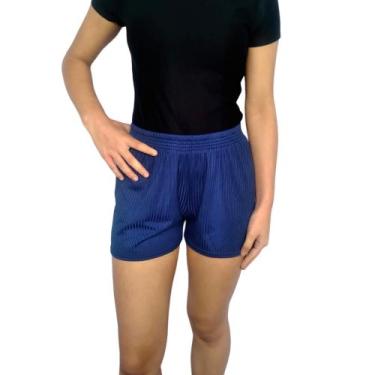 Imagem de Short Feminino Curto Soltinho Elástico Liso Canelado Pp ao Plus Size -